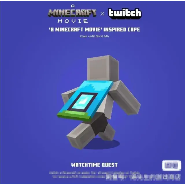 MINECRAFT MOVIE x Twitch HOME CAPE KEY WHOTTON TRADING
