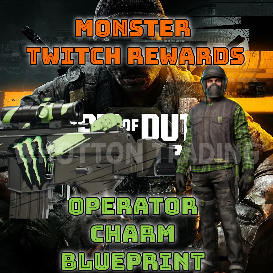 Call of Duty Black Ops 6 x Twitch Monster Rewards Full Set Code WHOTTON TRADING