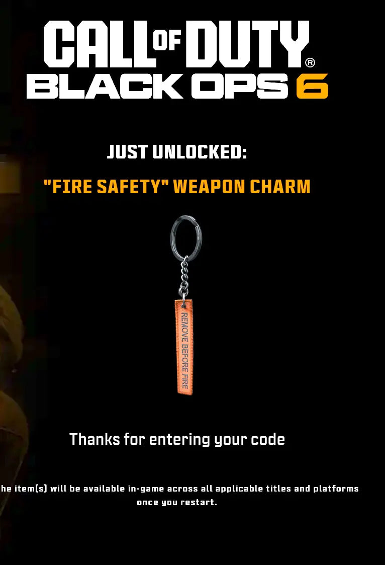Call of Duty Black Ops 6 | Remove Before Fire Weapon Charm COD SKINS