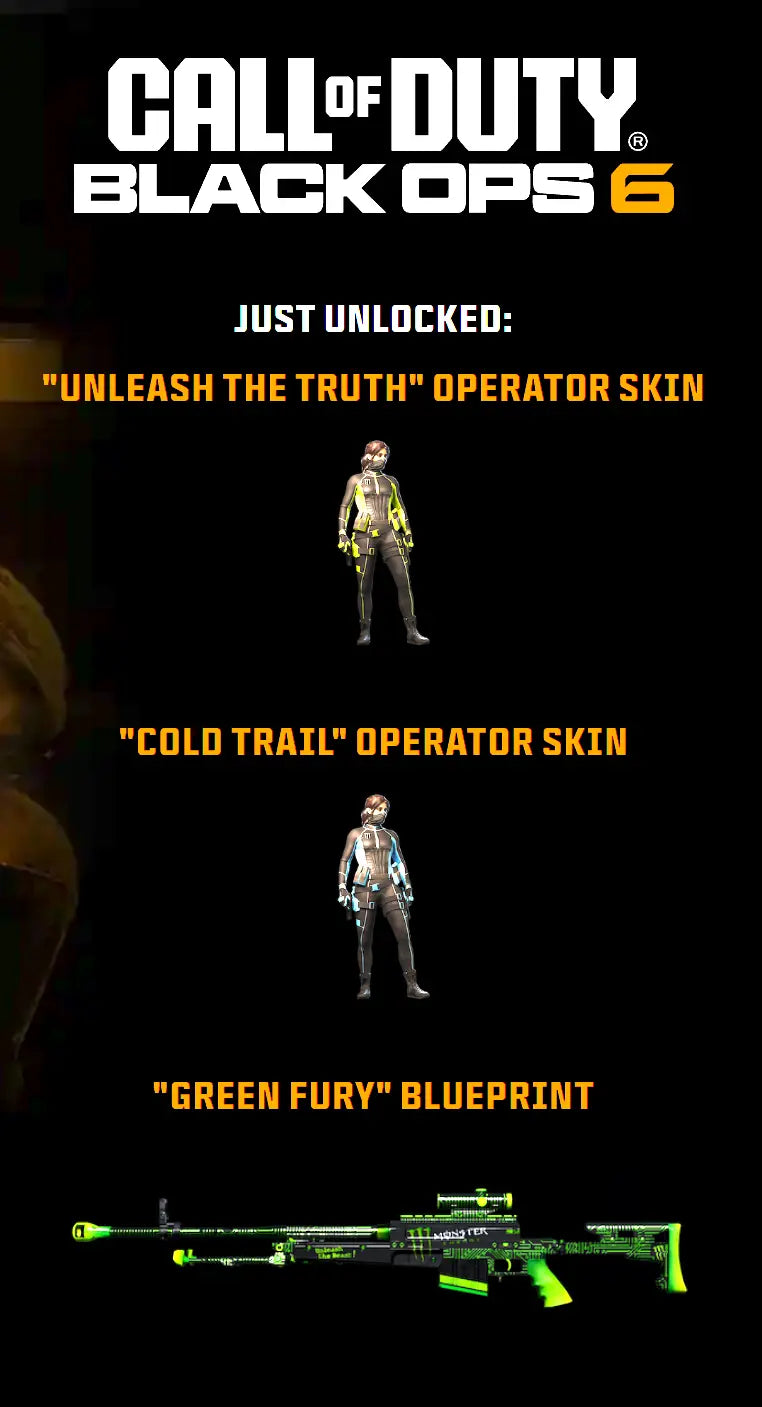 Call of Duty Black Ops 6 | Monster Energy Complete Set - 7/11, Stater Bros, Circle K COD SKINS