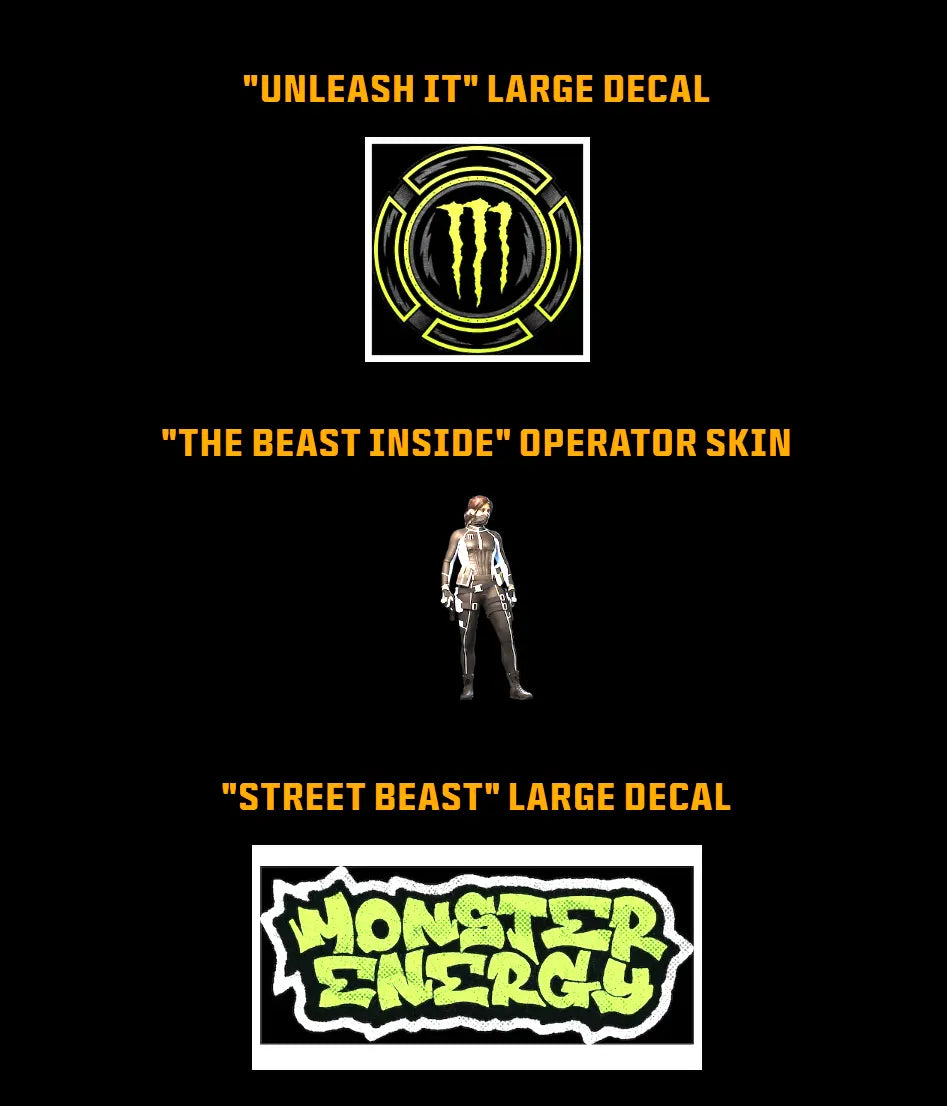 Call of Duty Black Ops 6 | Monster Energy Complete Set - 7/11, Stater Bros, Circle K COD SKINS