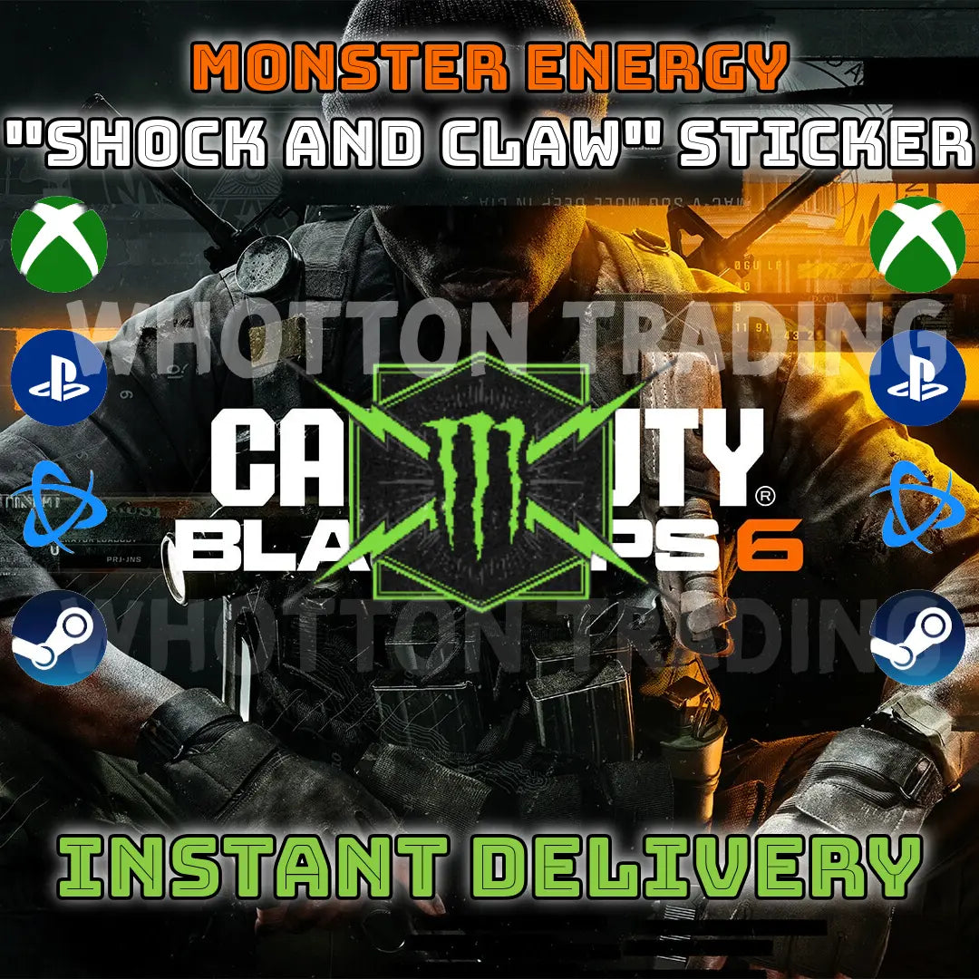 Call Of Duty Black Ops 6 | "Shock and Claw" Sticker COD SKINS