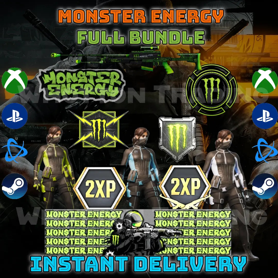 Call of Duty Black Ops 6 | Monster Energy Complete Set - 7/11, Stater Bros, Circle K COD SKINS