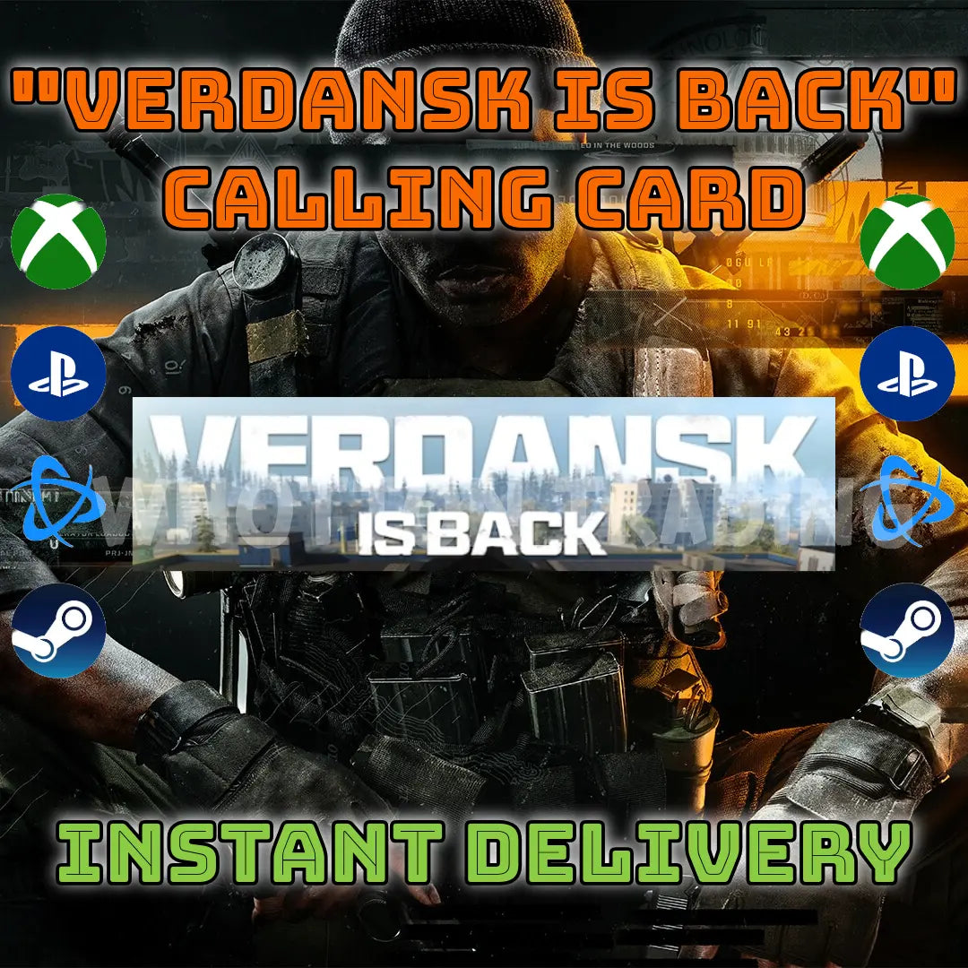 Call of duty Black Ops 6 - "Verdansk is Back" Calling Card WHOTTON TRADING