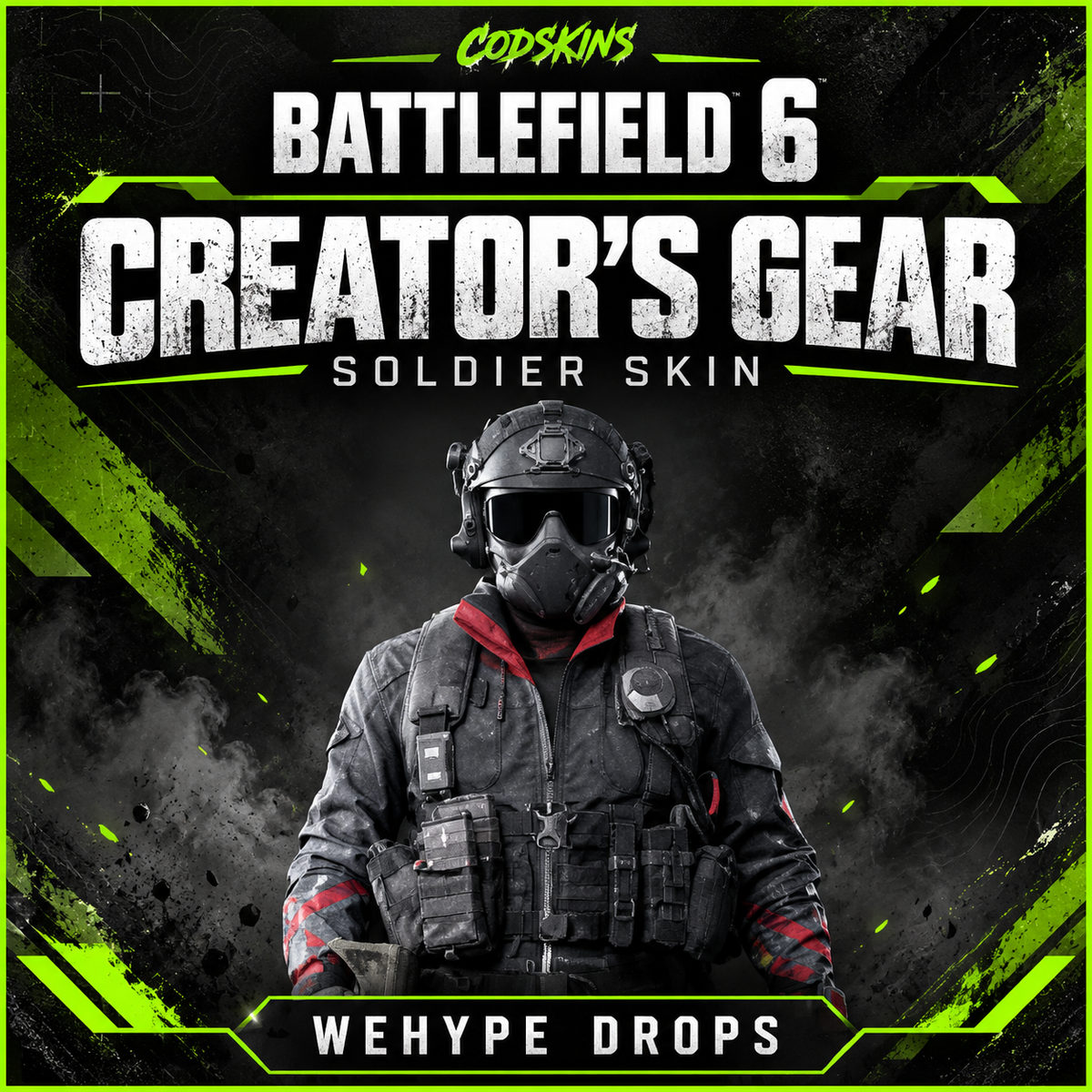 Battlefield 6 Creator’s Gear Soldier Skin – WeHype Drops artwork by CODSKINS