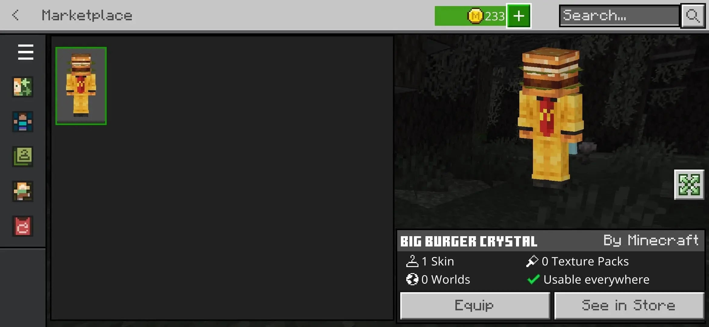 Minecraft x McDonalds - "Big Mac Crystal" Digital Code WHOTTON TRADING