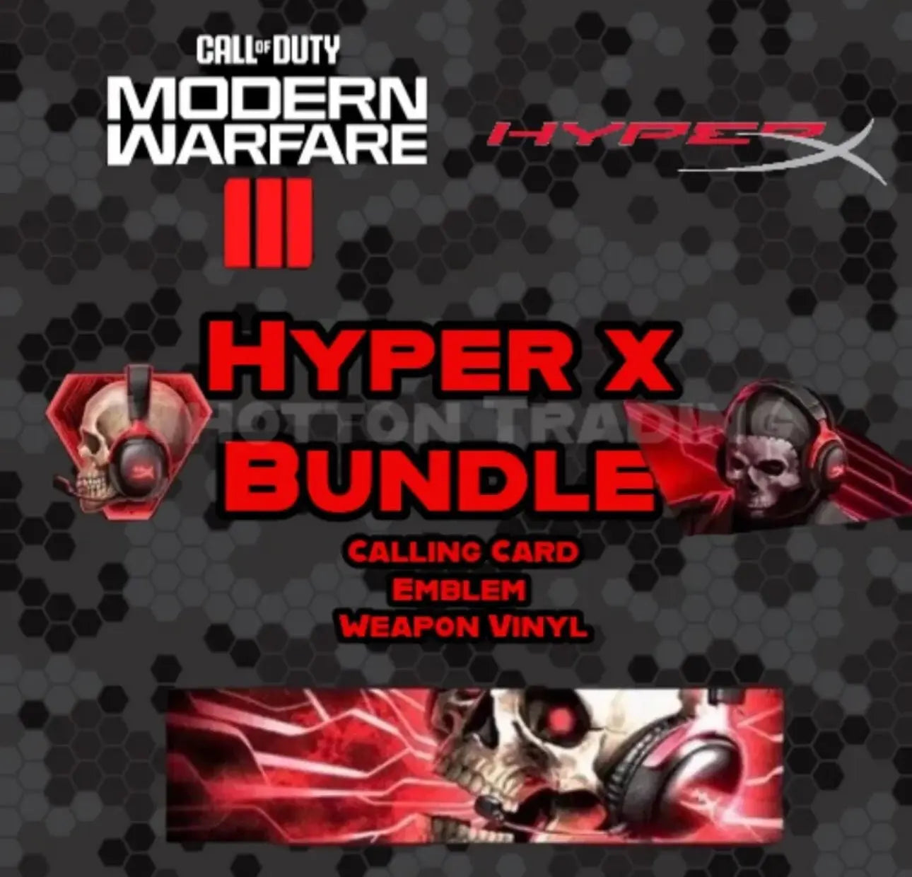 Call of Duty MW3 HyperX Bundle for WARZONE | Exclusive Gear WHOTTON TRADING Call of Duty MW3 HyperX Bundle for WARZONE | Exclusive Gear WHOTTON TRADING