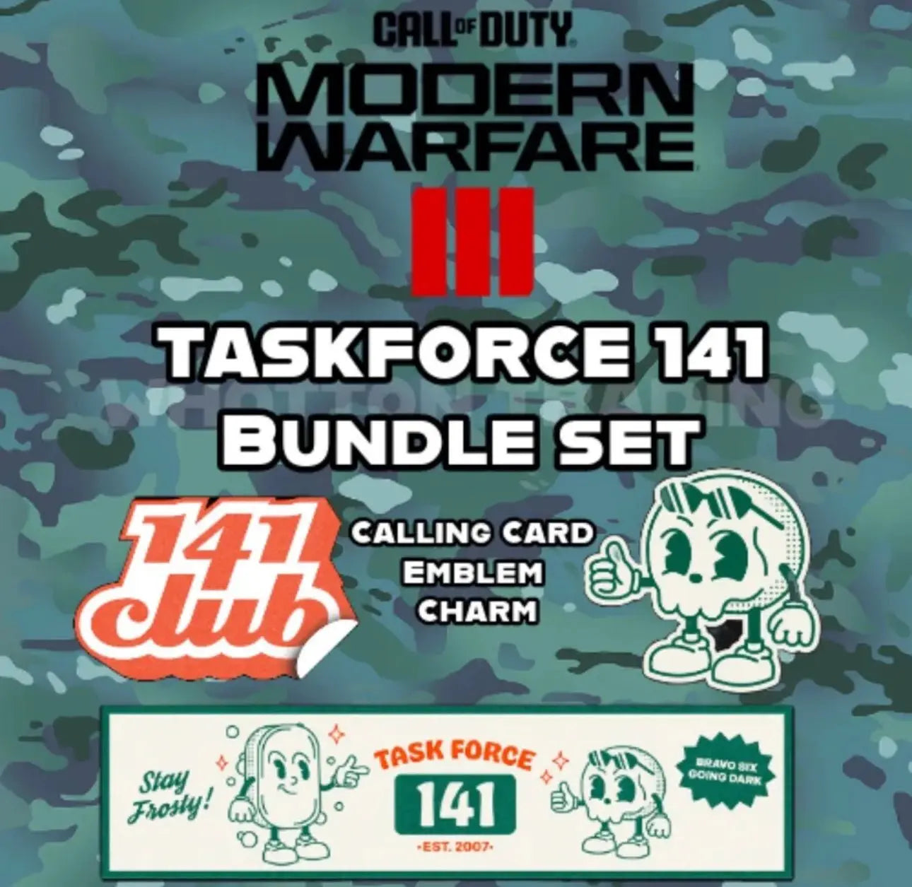 Call of Duty MW3 Task Force 141 Bundle Bone-A-Fide Rare WHOTTON TRADING Call of Duty MW3 Task Force 141 Bundle Bone-A-Fide Rare WHOTTON TRADING