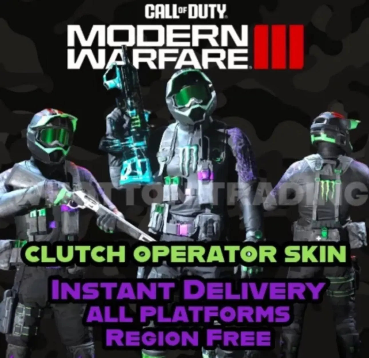 clutch monsters Call of Duty MW3 x Monster Energy Clutch Skin for Warzone – WHOTTON TRADING