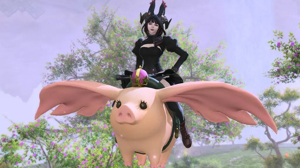 Final Fantasy XIV FFXIV Dawn Trail | Gong Cha | Porxie King | Mount.