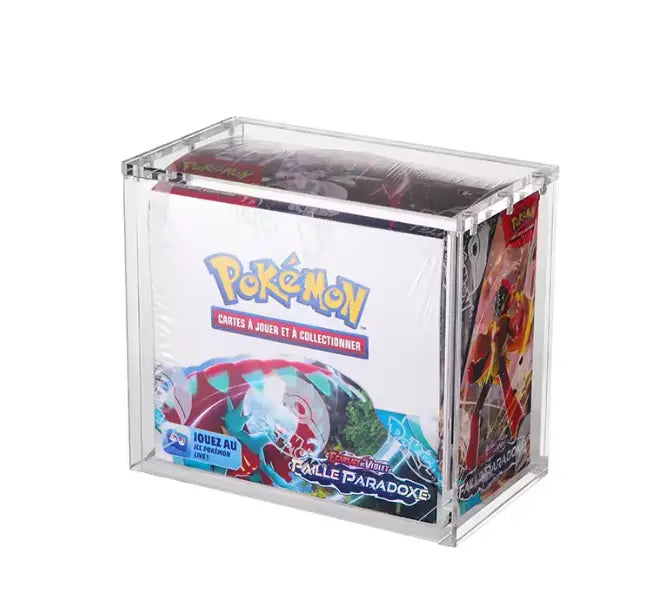 Pokemon booster box acrylic display case protector for sealed Pokemon TCG booster boxes