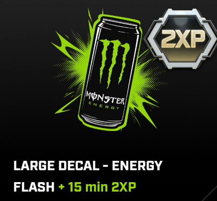 Call of Duty Black Ops 7 x Monster Energy Rewards ARE BACK!!! Large Decal - "Energy Flash"