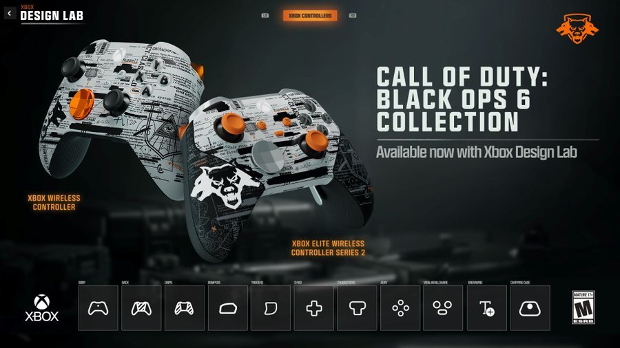 Black Ops 6 via Xbox Design Lab Wireless Controller - WHOTTON TRADING
