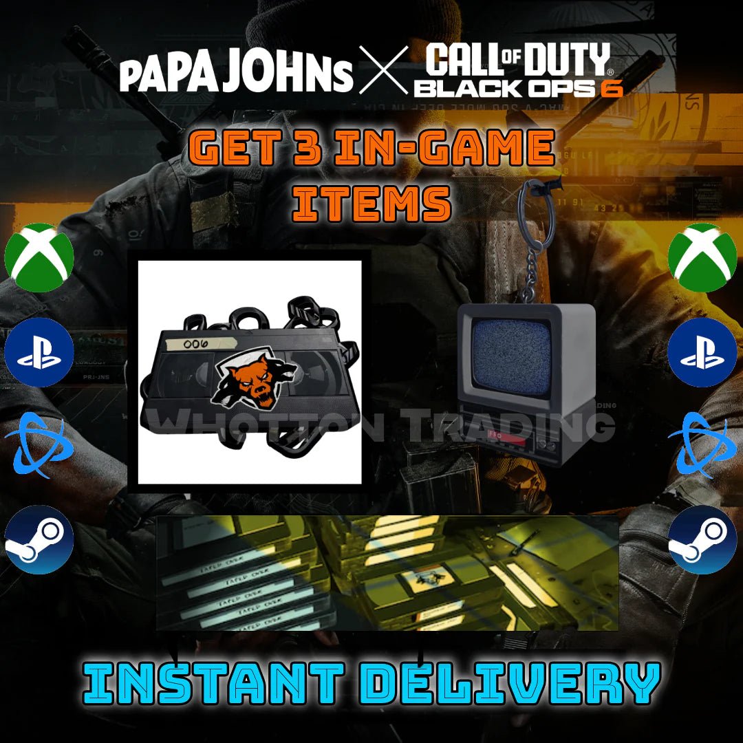 Exclusive In-Game Items Papa John's x Call of Duty: Black Ops 6 - WHOTTON TRADING