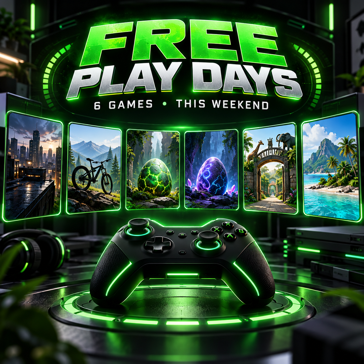 Xbox Free Play Days October 2026 six games weekend guide