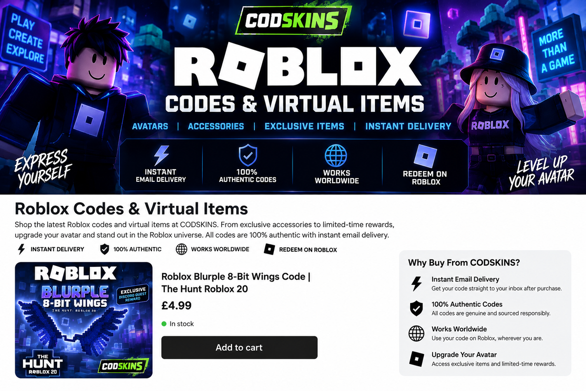 Roblox codes and virtual items at CODSKINS
