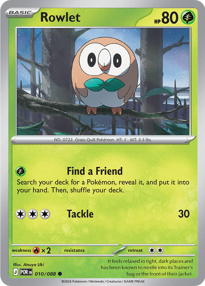 Rowlet - 010/088 010/088 Common ME03: Perfect Order NM