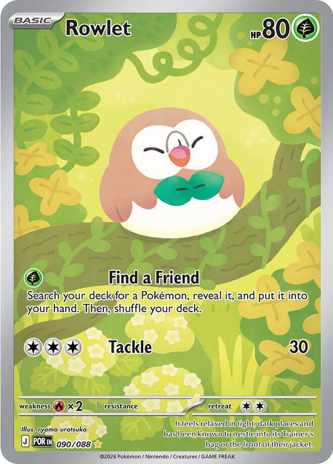 Rowlet - 090/088 090/088 Shiny Rare ME03: Perfect Order NM