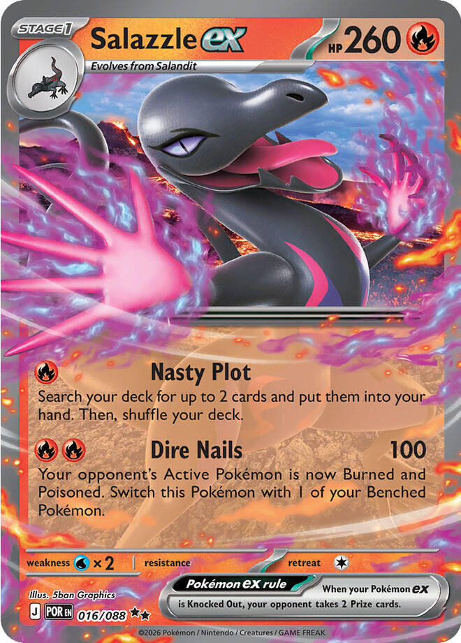 Salazzle ex - 016/088 016/088 Double Rare ME03: Perfect Order NM
