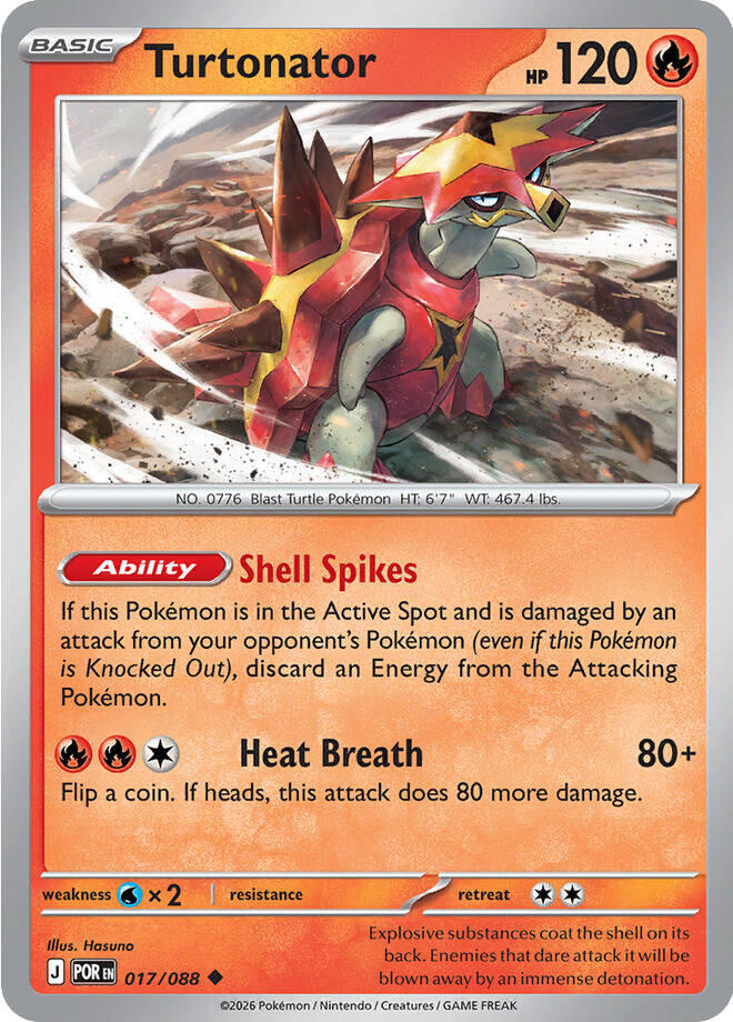 Turtonator 017/088 Uncommon ME03: Perfect Order NM