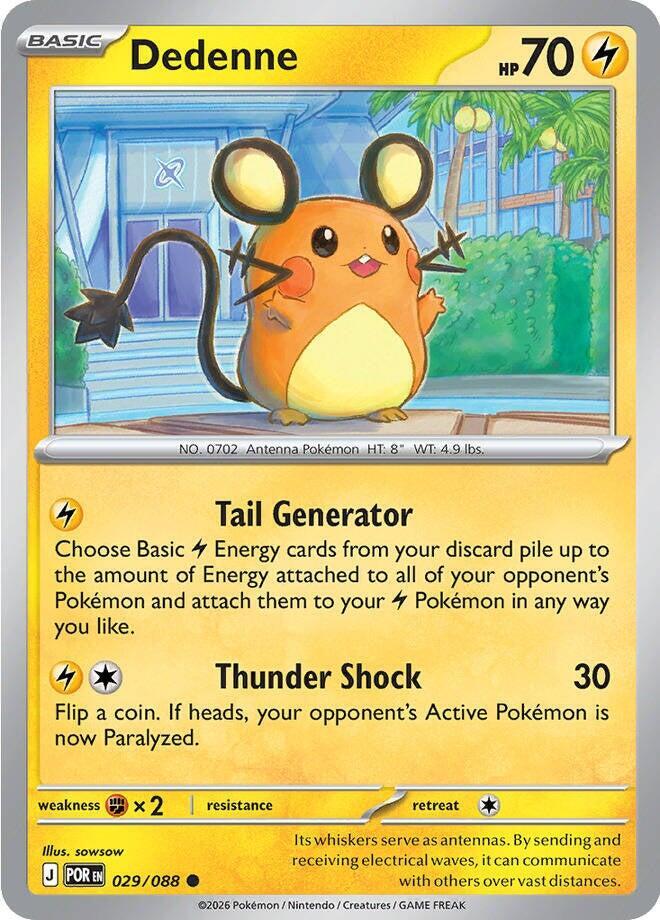 Dedenne - 029/088 029/088 Common ME03: Perfect Order NM