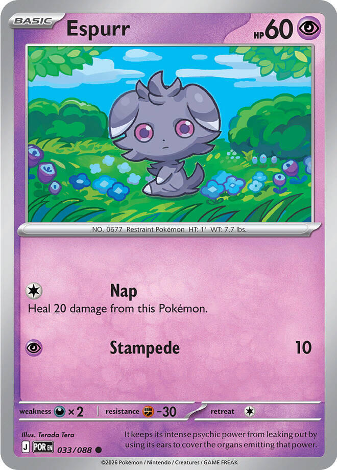 Espurr - 033/088 033/088 Common ME03: Perfect Order NM