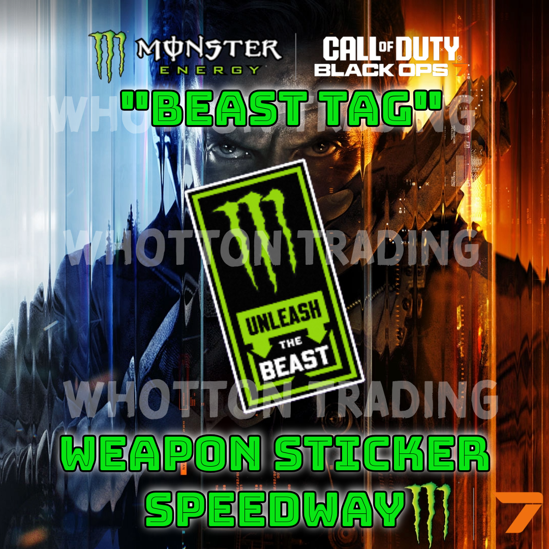 Call of Duty: Black Ops 7 – “Beast Tag” Weapon Sticker | 7-Eleven Speedway Promo