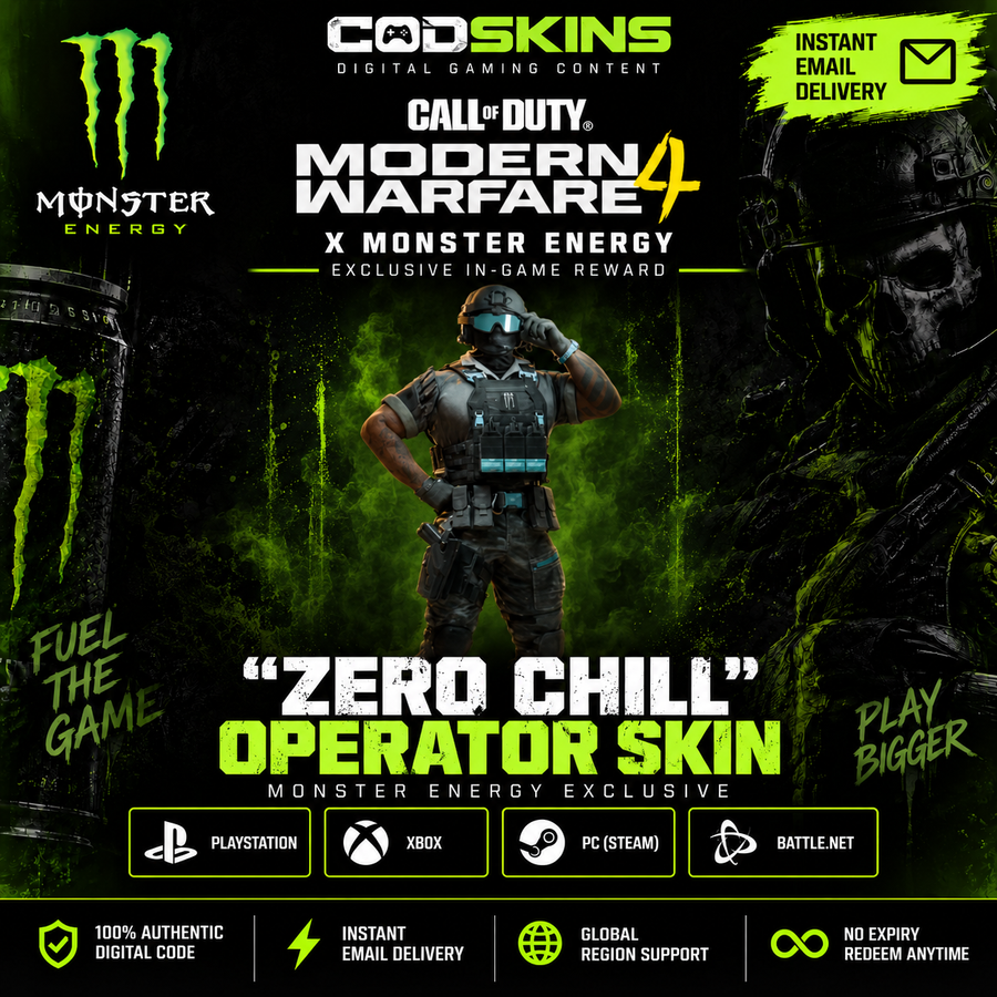 MW4 Monster Energy – Zero Chill Operator Skin Code