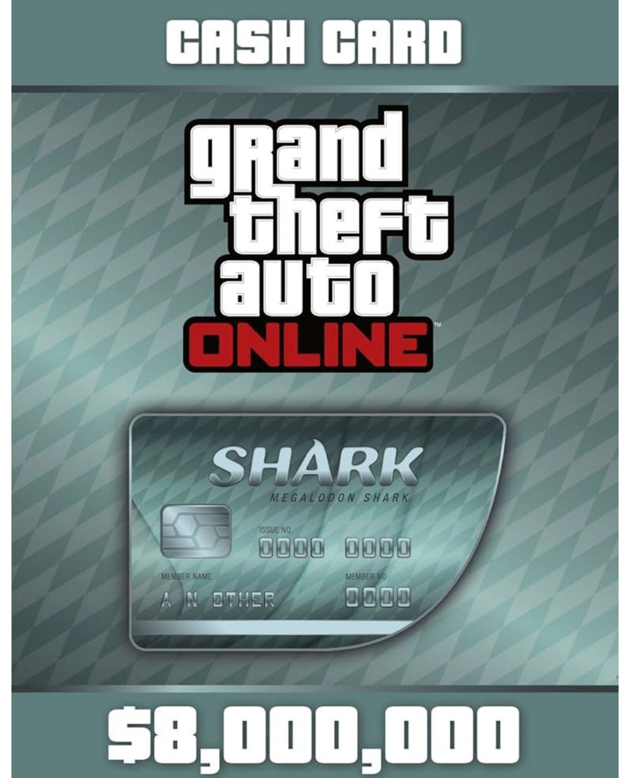 GTA 5 Online | Megalodon Shark Cash Card 8M | PC Code | Instant Delivery