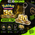 Gold Pokémon 30th Anniversary Celebration binder tag keychain TCG collector accessory