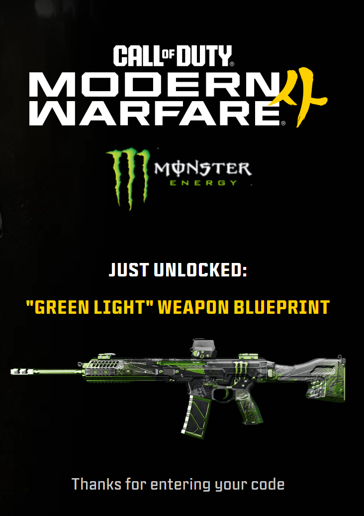 Green Light MW4 Monster Blueprint