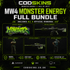 Call of Duty Modern Warfare 4 Monster Energy full bundle with 5 official MW4 promotional rewards including weapon blueprints, operator skins and decal