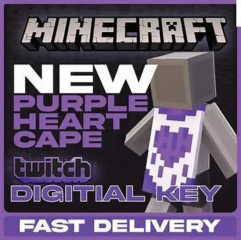 Minecraft Java &amp; Bedrock – Purple Heart Cape DLC | Xbox &amp; PC Key