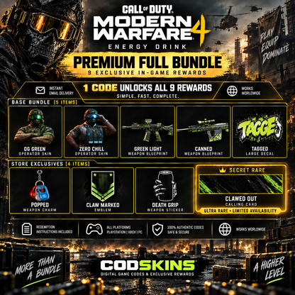 Call of Duty Modern Warfare 4 Energy Premium Full Bundle promotional DLC rewards – CODSKINS