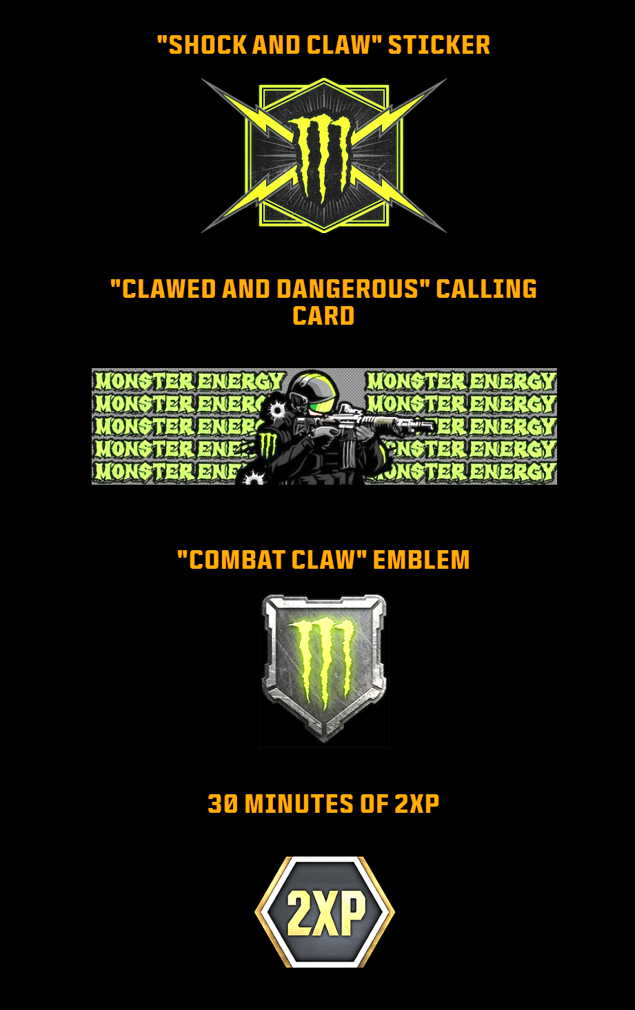 Call of Duty Black Ops 6 | Monster Energy Complete Set - 7/11, Stater Bros, Circle K