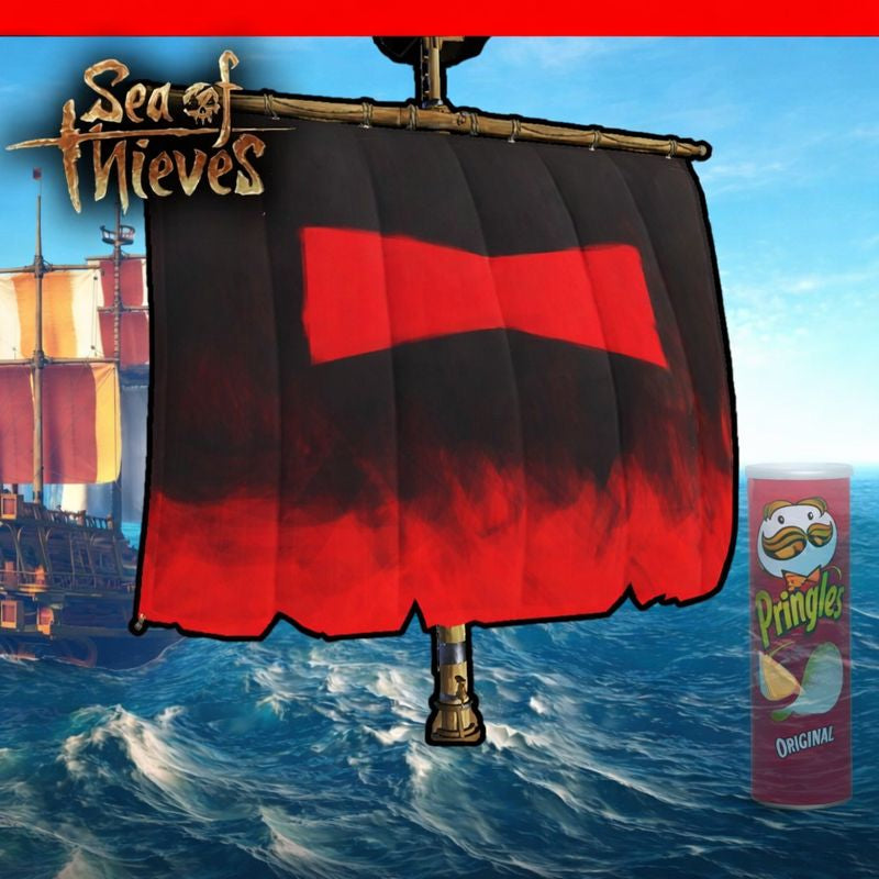 Sea of Thieves | Pringles Scarlet Stack Sail | Exclusive Promo Cosmetic | Xbox &amp; PC