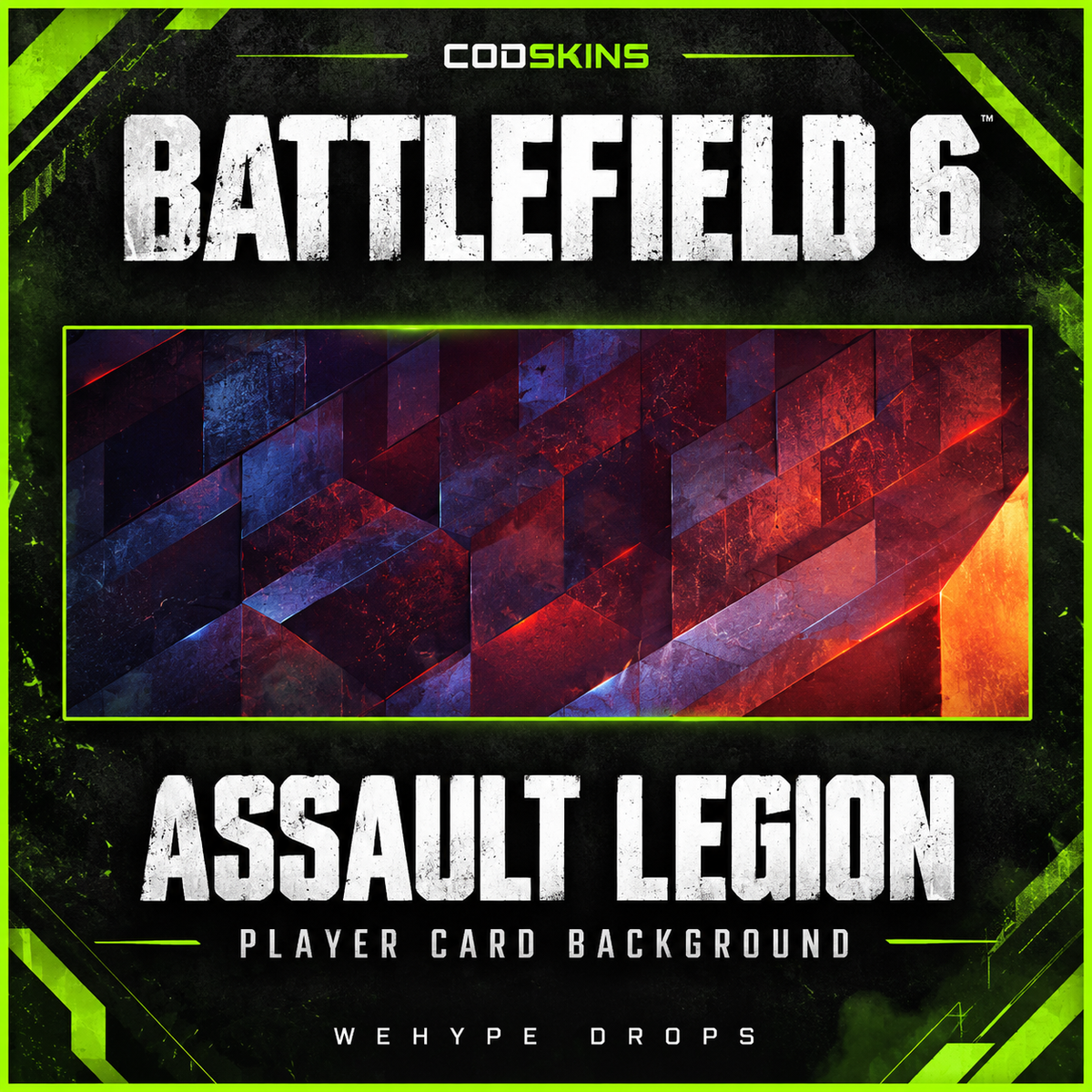 Battlefield 6 Assault Legion Player Card Background – WeHype Drops artwork by CODSKINS