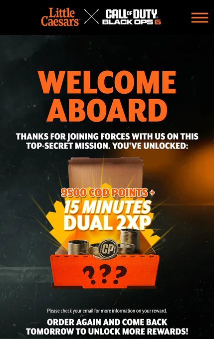 Call of Duty Black Ops 6 - Little Caesars Codes - CODSKINS 