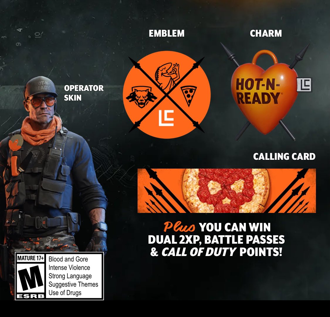 Call of Duty Black Ops 6 - Little Caesars Codes - CODSKINS 