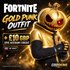 Fortnite Gold Punk Outfit with £10 GBP Epic account credit – UK only