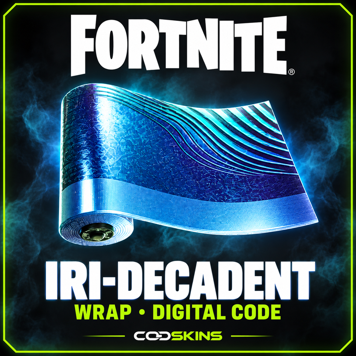 Fortnite Iri-Decadent Wrap digital code – CODSKINS product artwork