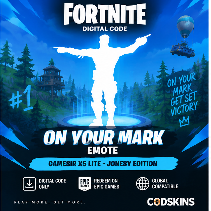 Fortnite On Your Mark Emote digital code - GameSir X5 Lite Jonesy Edition