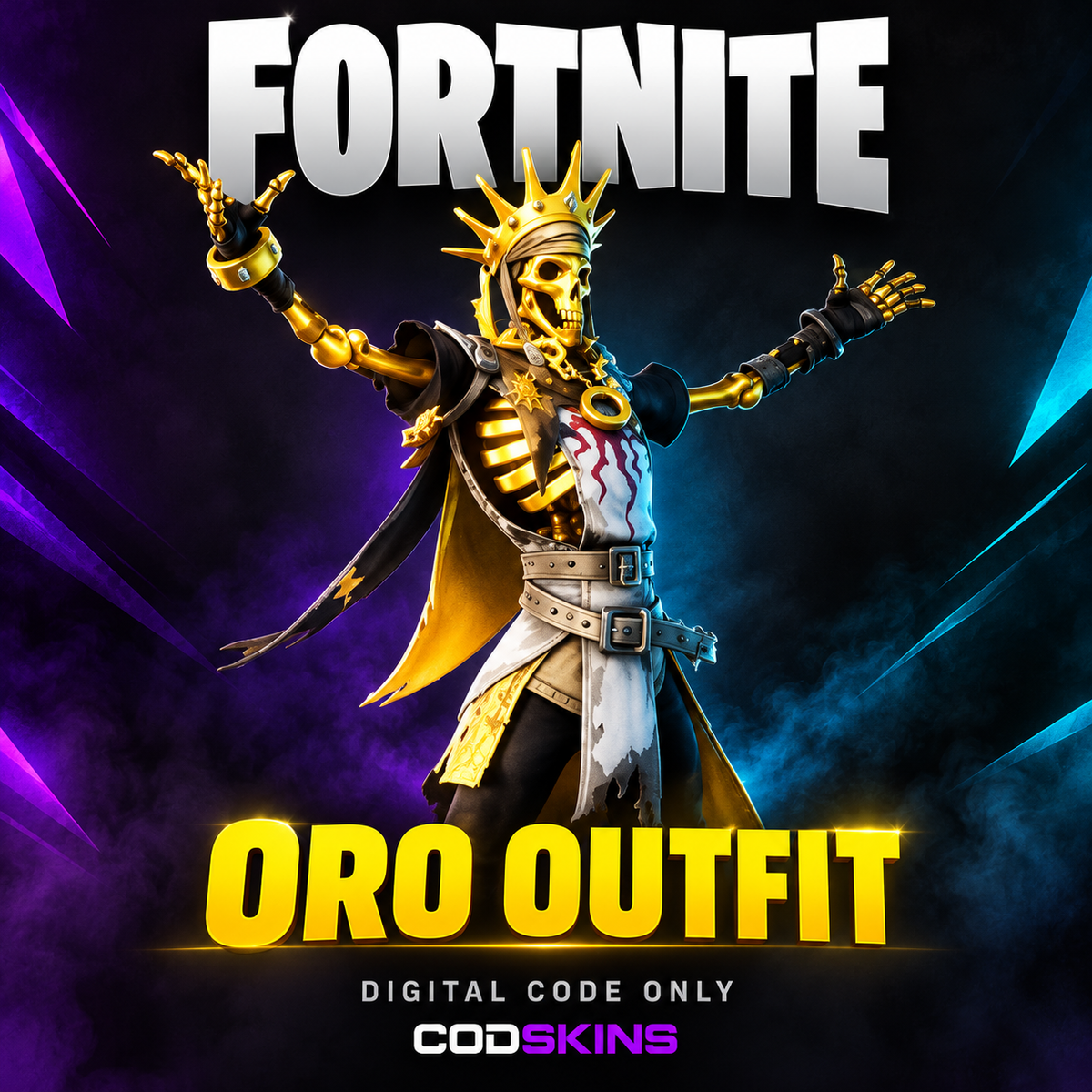 Oro Outfit Fortnite digital reward code at CODSKINS