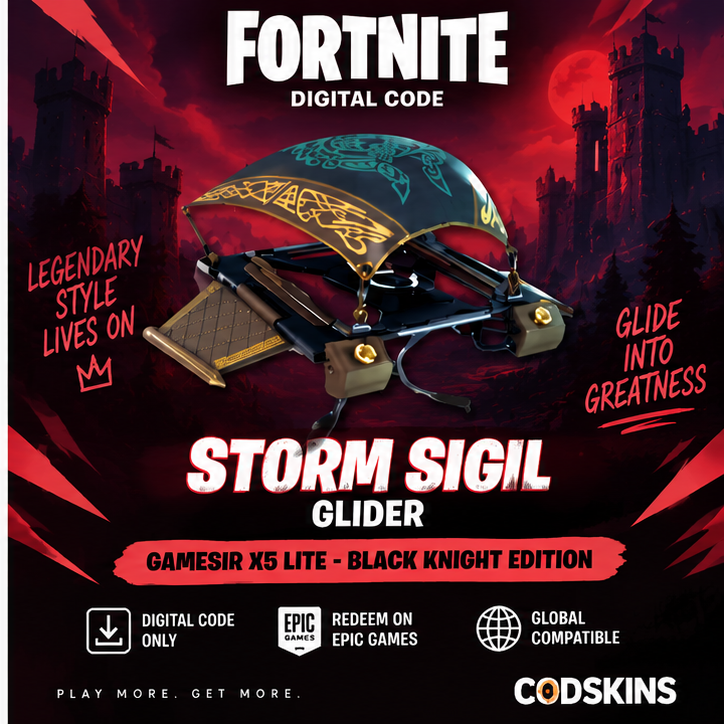 Fortnite Storm Sigil Glider digital code - GameSir X5 Lite Black Knight Edition
