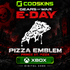 Gears of War: E-Day Pizza Emblem with skull toppings, Prince St. Pizza digital code for Xbox