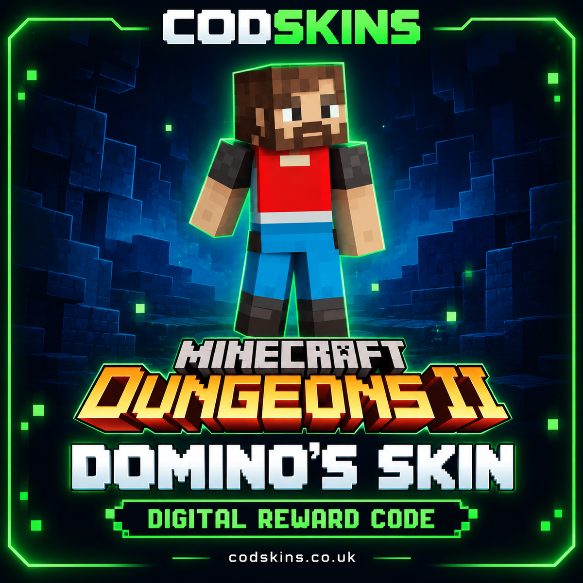 Domino’s Skin digital reward for Minecraft Dungeons II – CODSKINS