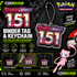 Pokémon 151 binder tag and keychain for TCG card binder