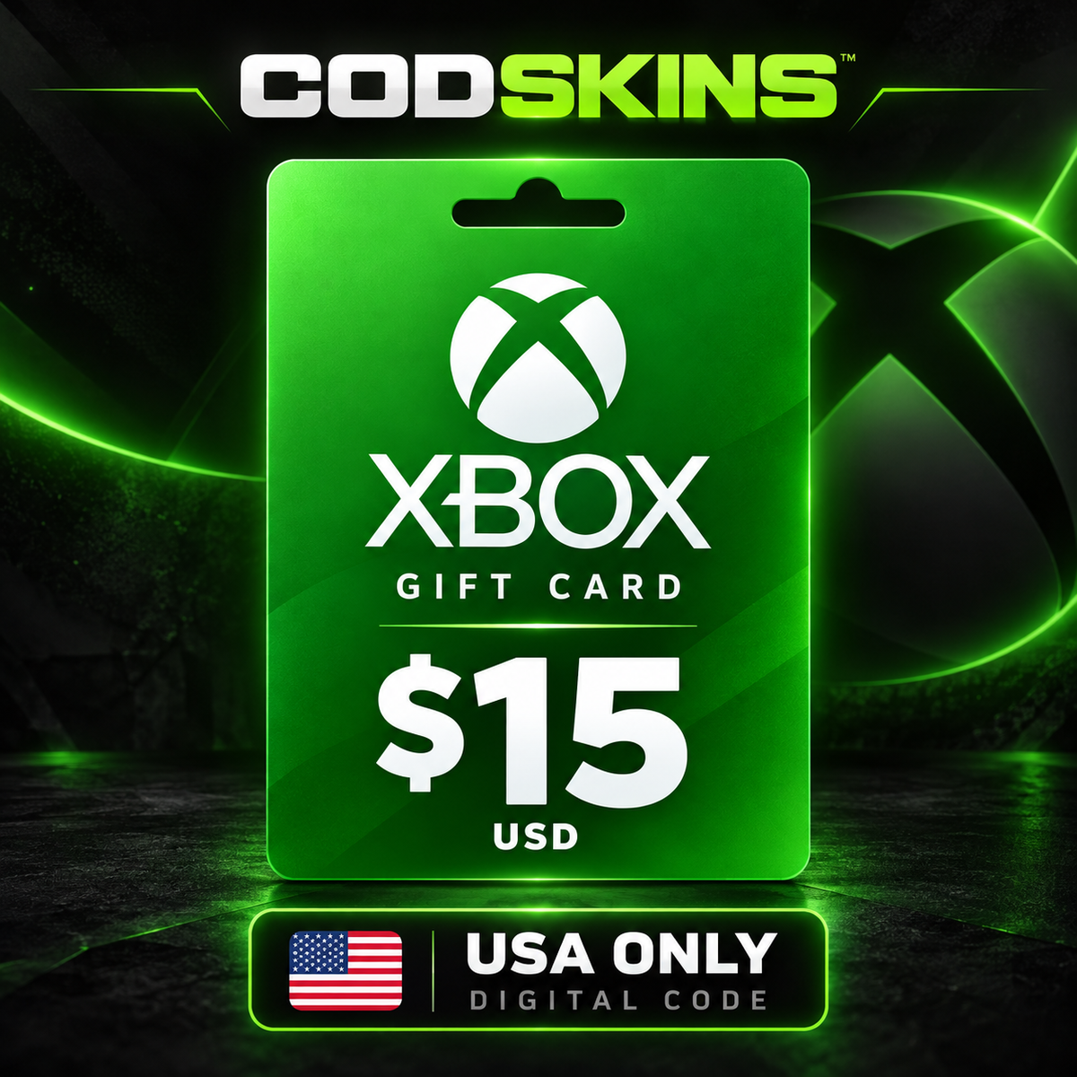Xbox $15 USD gift card digital code for United States accounts only – CODSKINS